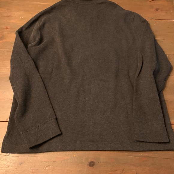 Polo By Ralph Lauren 1/4 Zip Pullover Size Large Dark Gray - Picture 4 of 4